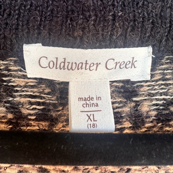 Coldwater Creek Aztec Print Knit Cardigan Size XL 18 Cottagecore Indie - Picture 4 of 7